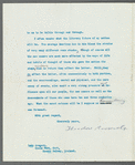 Roosevelt, Theodore. TLS to Lady Gregory