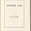 Easter 1916. Holograph poem