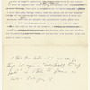 "After Synge's death I was given a letter." Typewritten memorandum relating to John Millington Synge's will with Lady Gregory's ms. corrections and note to W. B. Yeats