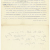 "After Synge's death I was given a letter." Typewritten memorandum relating to John Millington Synge's will with Lady Gregory's ms. corrections and note to W. B. Yeats