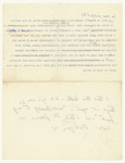 "After Synge's death I was given a letter." Typewritten memorandum relating to John Millington Synge's will with Lady Gregory's ms. corrections and note to W. B. Yeats