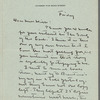 Letter from Willa Cather