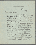 Letter from Willa Cather