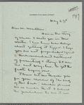 Letter from Willa Cather of May 2, 1919