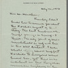 Letter from Willa Cather of May 12, 1916