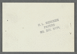 Calling card from Willa Cather, 1924