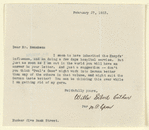 Letter from Willa Cather per M.P. Spear of Feb. 27, 1923