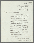 Letter from Willa Cather of Nov. 6, 1918