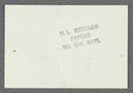 Calling card from Willa Cather