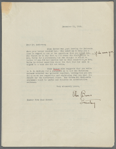 Edwin Hatfield Anderson records