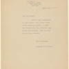 Typed letter from Willa Cather to Mr. Palmer