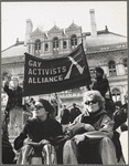 Kate Millett and Linda Clarke at gay rights demonstration, Albany, New York, 1971