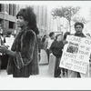 Marsha P. Johnson hands out flyers for support of gay students at N.Y.U.
