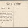 Postcard advertising production of The Hour Glass by W.B. Yeats