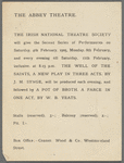 The Abbey Theatre, Irish National Theatre Society