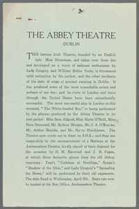 The Abbey Theatre, Dublin