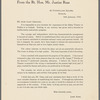 Letter from the Rt. Hon. Mr. Justice Ross