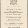 The Society of Arts & Crafts offers Lady Gregory's lecture "Making a Theatre"