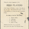 Irish players: A flier announcing a series of four talks by Lady Gregory