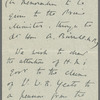 Civil list pension for William Butler Yeats