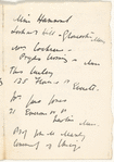 [Lecture tour of U.S.A.: Oct. 18, 1915-Jan. 15, 1916]. Typewritten itinerary, accomodations, transportation and topics, with corrections in the author's and an unidentified hand