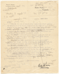 [Lecture tour of U.S.A.: Oct. 18, 1915-Jan. 15, 1916]. Typewritten itinerary, accomodations, transportation and topics, with corrections in the author's and an unidentified hand