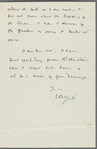 W.B. Yeats to Augusta Gregory  ALS Apr. 27 1916