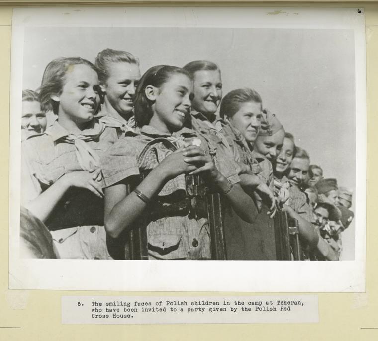 The smiling faces of Polish children in the camp in Teheran.