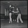 Andre Eglevsky, Maria Tallchief and George Balanchine rehearsing Á La Française