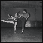 Janet Reed and Andre Eglevsky rehearsing Á La Française