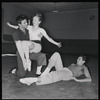 Frank Hobi with Janet Reed on his knee and Roy Tobias on the floor during rehearsal of Á La Française
