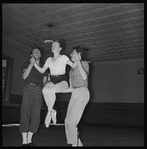 Frank Hobi, Janet Reed and Roy Tobias rehearsing Á La Française