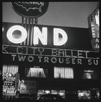 Bond sign marquee advertising New York City Ballet