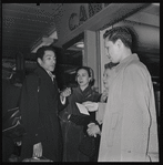 Members of New York City Ballet at Idlewild Airport, on their way to Covent Garden