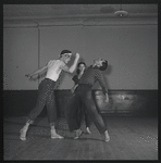 Choreographer Todd Bolender and dancers rehearsing The Miraculous Mandarin