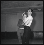 Choreographer Todd Bolender and dancers rehearsing The Miraculous Mandarin