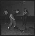 Choreographer Todd Bolender and dancers rehearsing The Miraculous Mandarin
