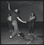 Choreographer Todd Bolender and dancers rehearsing The Miraculous Mandarin