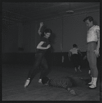 Choreographer Todd Bolender and dancers rehearsing The Miraculous Mandarin
