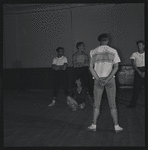 Choreographer Todd Bolender and dancers rehearsing The Miraculous Mandarin