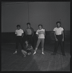 Choreographer Todd Bolender and dancers rehearsing The Miraculous Mandarin