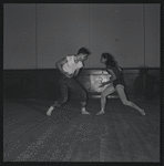 Choreographer Todd Bolender and dancers rehearsing The Miraculous Mandarin