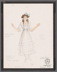 Chaplin, costume sketch for damsel in distress (Sheri Cowart)
