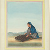 A woman selling dry tobacco