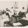 Dr. Martin Luther King, Jr., Coretta Scott King and Dr. Lawrence D. Reddick with an unidentified group of Indians during their visit to India