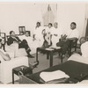 Dr. Martin Luther King, Jr., Coretta Scott King and Dr. Lawrence D. Reddick with an unidentified group during their visit to India