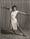 Pearl Primus dancing, likely at Cafe Society Downtown