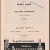 Playbill for The Next President (Bijou Theatre)