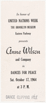 Dances for Peace flier