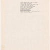 Typed lyric sheet